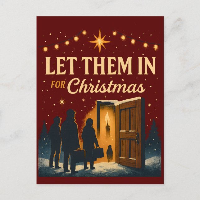 Cartes Pour Fêtes Annuelles Laissez-Les Entrer pour le Design de Noël (Devant)
