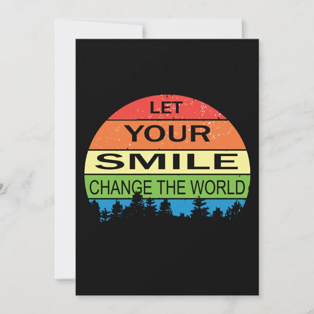 Cartes Pour Fêtes Annuelles Laissez Votre Sourire Changer Le Monde 5 - Valenti (Devant)