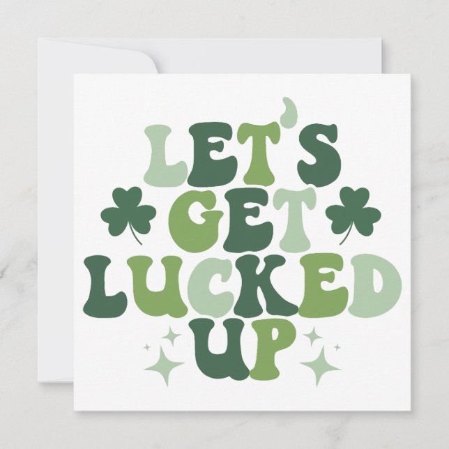 Cartes Pour Fêtes Annuelles Laissons la chance à SVG/PNG St. Patrick’s Day (Devant)