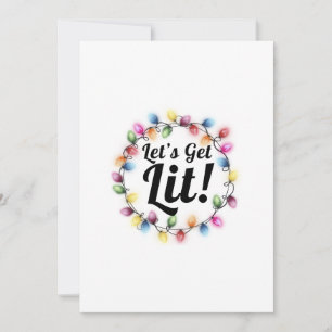 Cartes Pour Fêtes Annuelles Laissons-nous ! - Festive Noël Lumières Design
