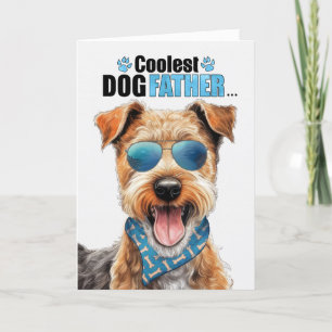 Cartes Pour Fêtes Annuelles Lakeland Terrier Chien Coolest Papa Fête des pères