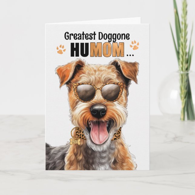 Cartes Pour Fêtes Annuelles Lakeland Terrier Dog Best HuMOM Jour des Mères (Devant)
