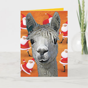 Cartes Pour Fêtes Annuelles L'alpaga YouBeaut fait sur commande conçoit Noël