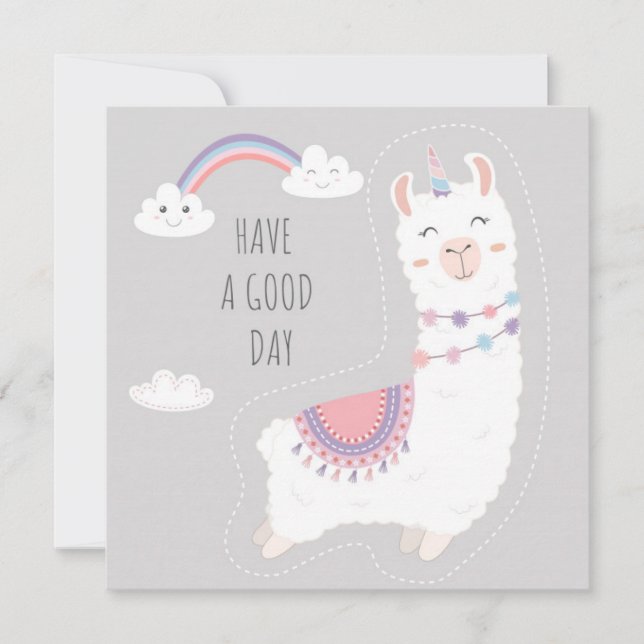 Cartes Pour Fêtes Annuelles Lama (Devant)