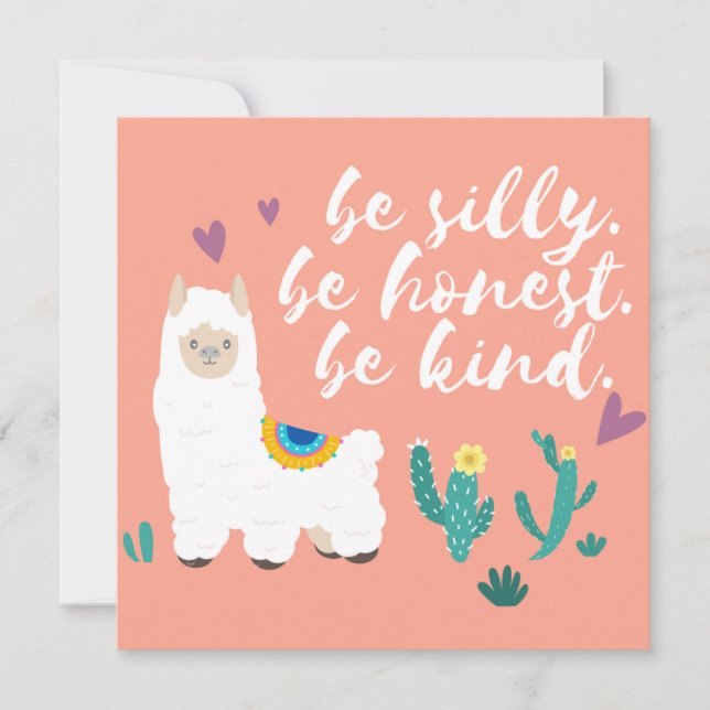 Cartes Pour Fêtes Annuelles Lama (Devant)