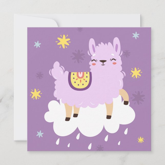 Cartes Pour Fêtes Annuelles Lama (Devant)