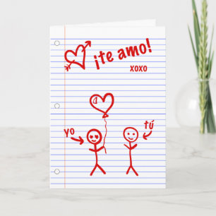 Cartes Pour Fêtes Annuelles l'amo bocetos de papel de cuaderno