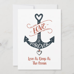 Cartes Pour Fêtes Annuelles L'Amour Aussi Profond Que La Journée Des Valentine
