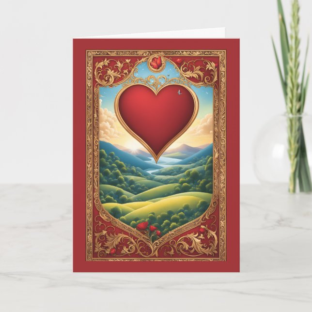 Cartes Pour Fêtes Annuelles L'amour bénira la Terre Saint Valentin (Devant)
