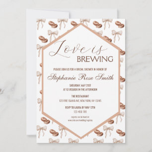 Cartes Pour Fêtes Annuelles L'amour brasse l'invitation de la douche nuptiale
