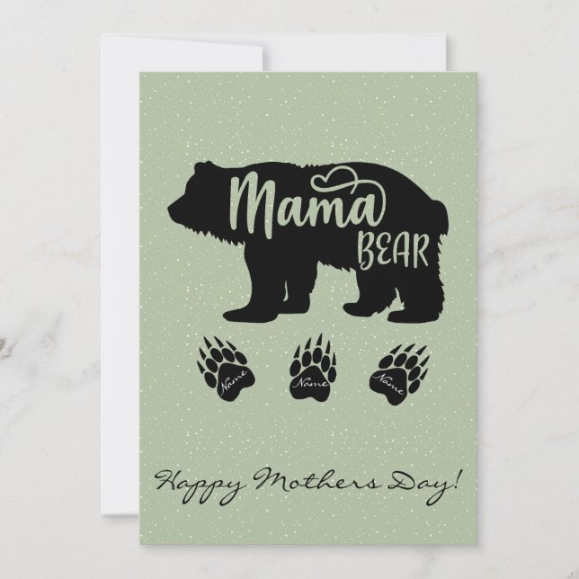 Cartes Pour Fêtes Annuelles L'amour de Maman Ours (Devant)
