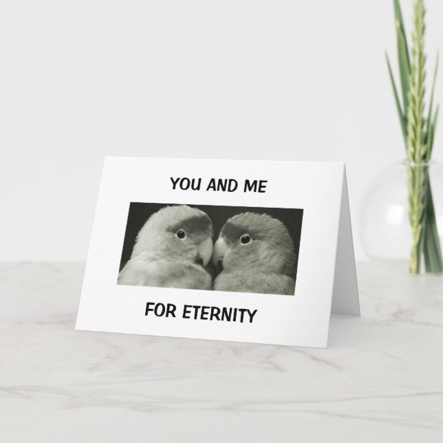 CARTES POUR FÊTES ANNUELLES L'AMOUR DES "INSÉPARABLES" TOUS LES JOURS/JOUR DE  (Devant)