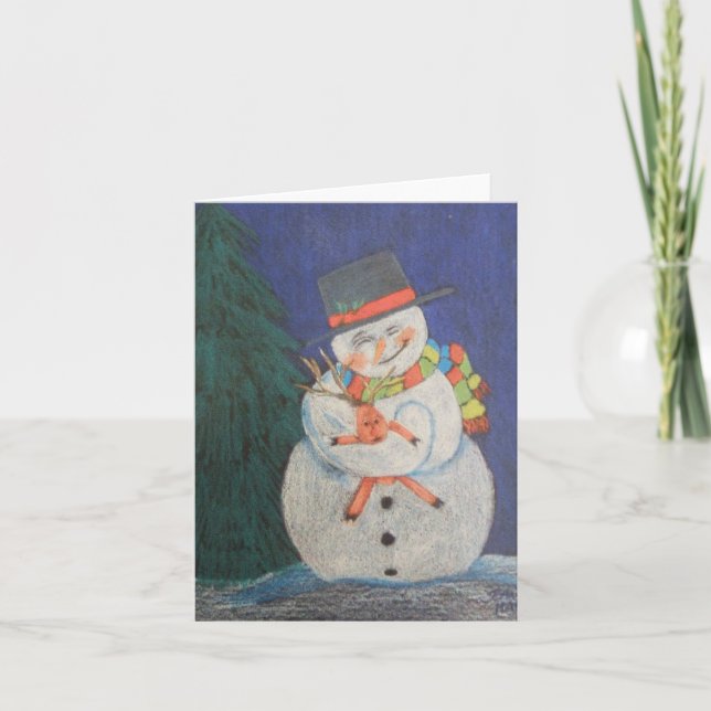 Cartes Pour Fêtes Annuelles L'amour des neiges (Devant)