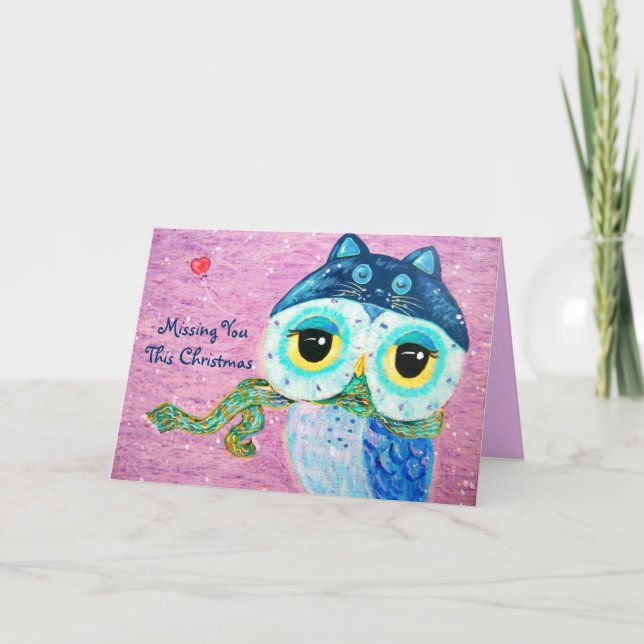 Cartes Pour Fêtes Annuelles L'Amour d'hiver - Vous Manquez Ce Noël (Devant)