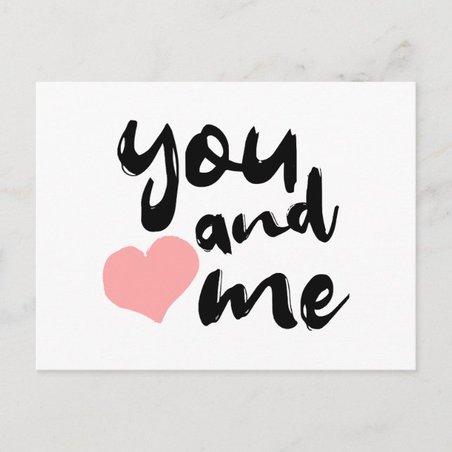 Cartes Pour Fêtes Annuelles L'amour en deux mots Vous et moi. (Devant)