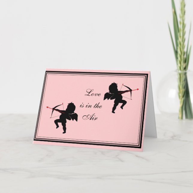 Cartes Pour Fêtes Annuelles L'amour est dans l'air (Devant)