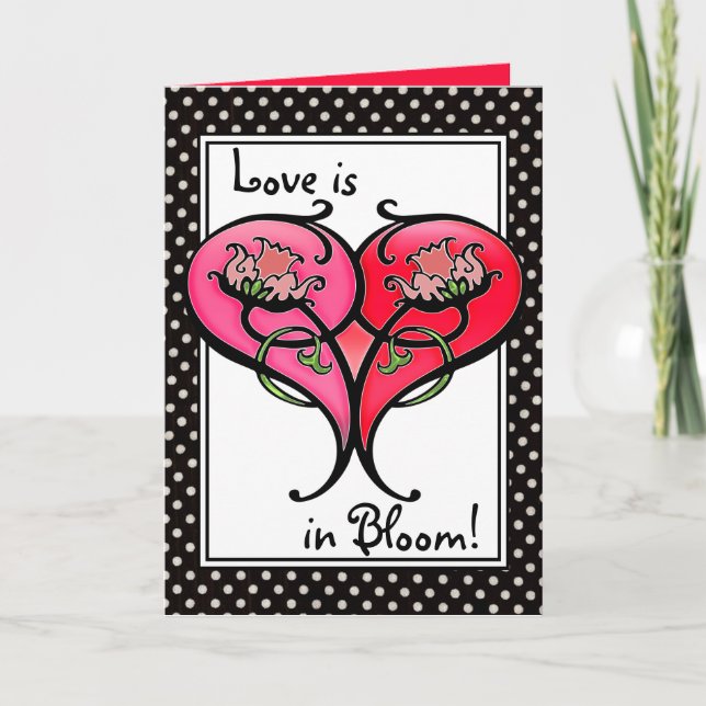Cartes Pour Fêtes Annuelles L'amour est en fleur ! (Devant)