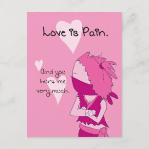 Cartes Pour Fêtes Annuelles L'amour est la douleur - Keiko valentine