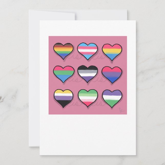 Cartes Pour Fêtes Annuelles L'amour est l'amour (Devant)