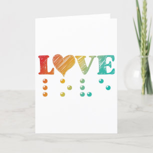 Cartes Pour Fêtes Annuelles L'amour est le braille aveugle