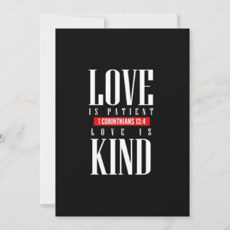 Cartes Pour Fêtes Annuelles L'amour est patient Style Inspirant Intemporel 