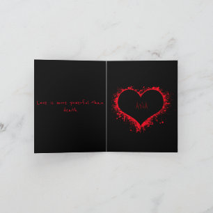Cartes Pour Fêtes Annuelles L'amour est plus puissant que la mort