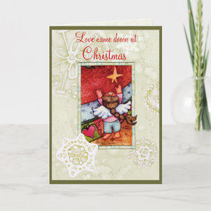 Cartes Pour Fêtes Annuelles L'amour est tombé à Noël