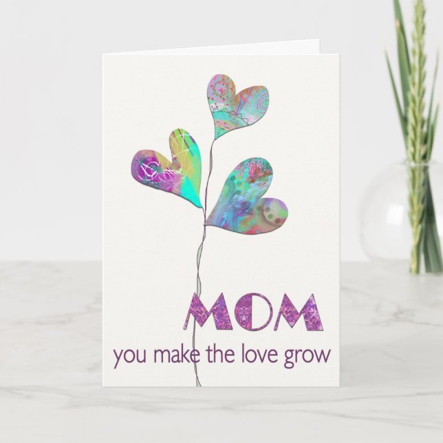 Cartes Pour Fêtes Annuelles L'amour grandit (Devant)