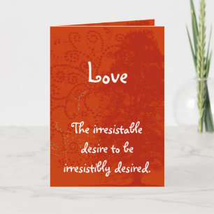 Cartes Pour Fêtes Annuelles L'amour - Le désir irrésistible d'être irrésistibl