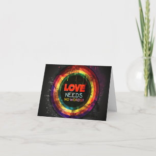 Cartes Pour Fêtes Annuelles L'amour n'a pas besoin d'art numérique de mots
