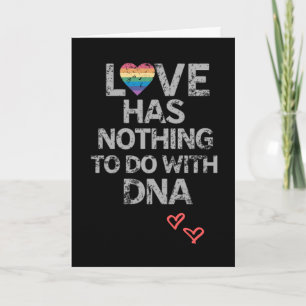 Cartes Pour Fêtes Annuelles L'Amour N'A Rien À Voir Avec L'ADN