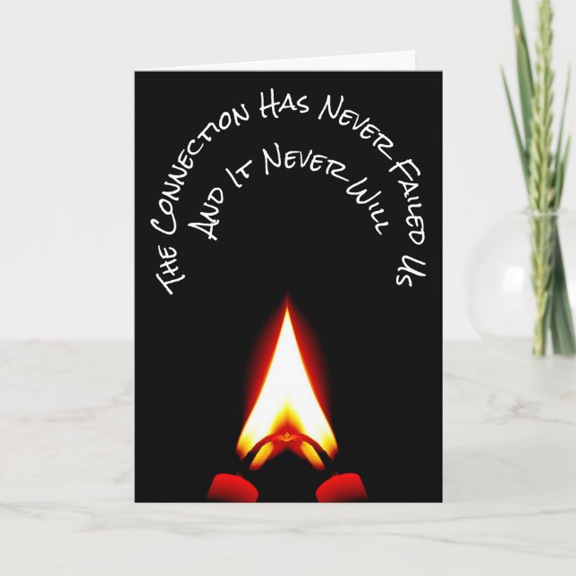 Cartes Pour Fêtes Annuelles L'amour n'échoue jamais Poème (Devant)
