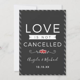 Cartes Pour Fêtes Annuelles L'Amour N'Est Pas Annulé Funny Romantique gris fon