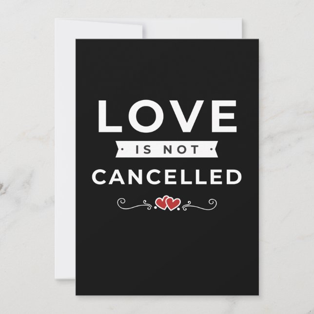 Cartes Pour Fêtes Annuelles L'amour n'est pas annulé Sentimental Valentine Coe (Devant)