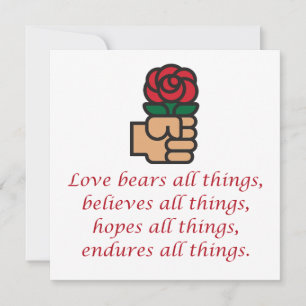 Cartes Pour Fêtes Annuelles L'amour porte toutes les choses