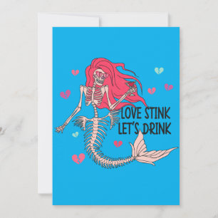 Cartes Pour Fêtes Annuelles L'amour pue, buvons drôle