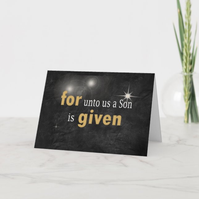 Cartes Pour Fêtes Annuelles L'amour religieux de Noël sur le noir (Devant)