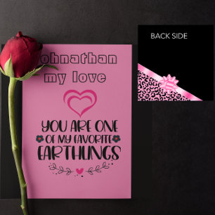 Cartes Pour Fêtes Annuelles L'amour sauvage dans le Poster de animal rose chau