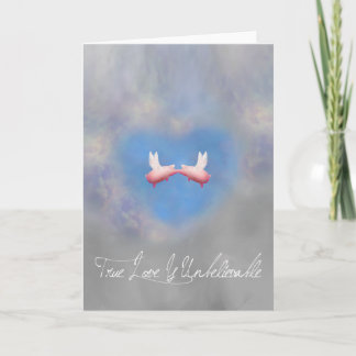 Cartes Pour Fêtes Annuelles L'amour véritable est incroyable-Voler des cochons