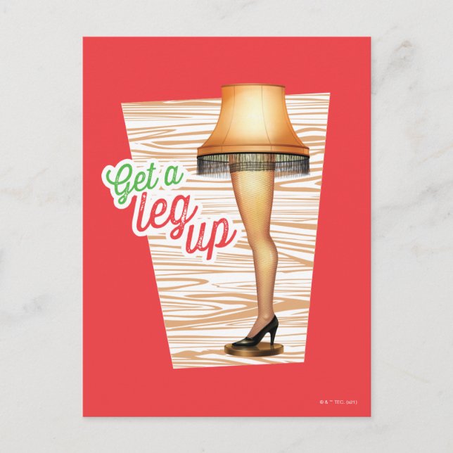 Cartes Pour Fêtes Annuelles Lampe d'histoire de Noël | Leg Up (Devant)