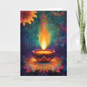 Cartes Pour Fêtes Annuelles Lampe légère Diwali ornementale