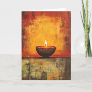 Cartes Pour Fêtes Annuelles Lampe légère Diwali Rétro