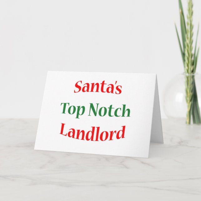 Cartes Pour Fêtes Annuelles Landlord Top Notch (Devant)