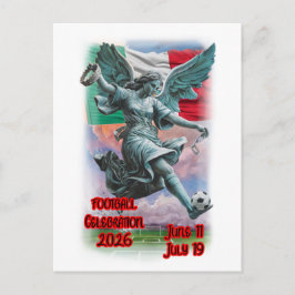 Cartes Pour Fêtes Annuelles L'ange de l'indépendance célèbre le football sur u