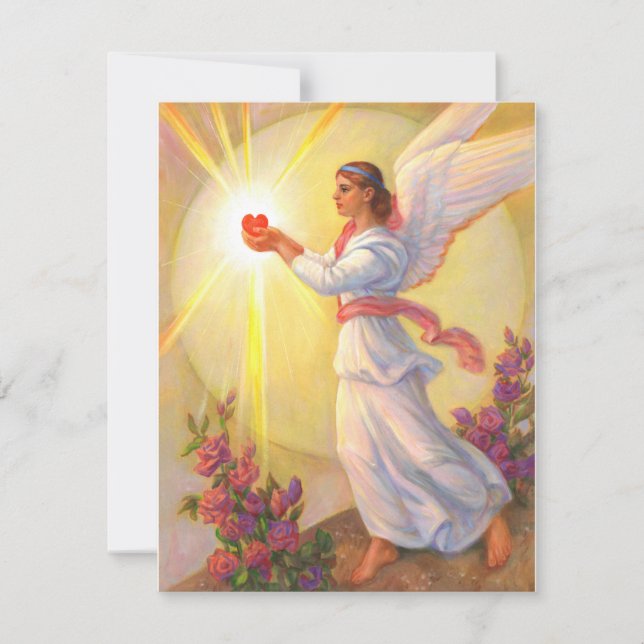 Cartes Pour Fêtes Annuelles L'Ange De Saint Valentin (Devant)