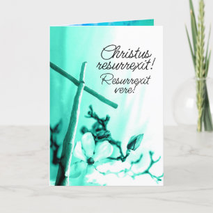 Cartes Pour Fêtes Annuelles Langue latine Christ ressuscité Paschal Salutation