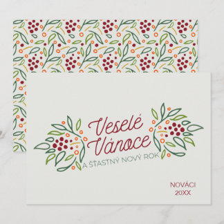 Cartes Pour Fêtes Annuelles Langue tchèque Joyeux Noël et Nouvel An