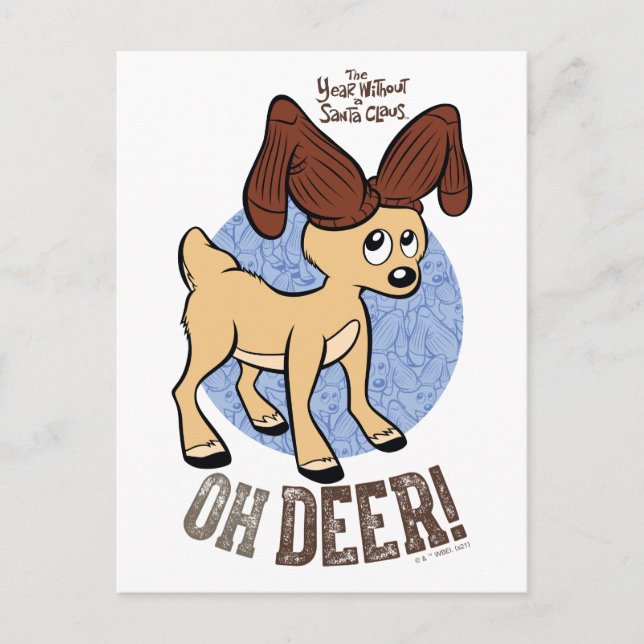 Cartes Pour Fêtes Annuelles L'ANNÉE SANS PÈRE NOËL™ | Vixen "Oh Deer" (Devant)