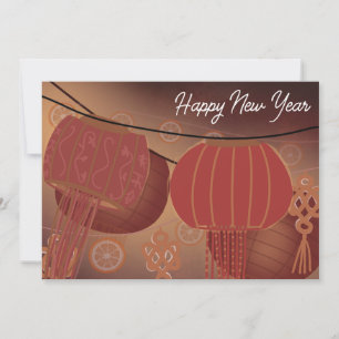 Cartes Pour Fêtes Annuelles lanterne chinoise lunaire photo du Nouvel An