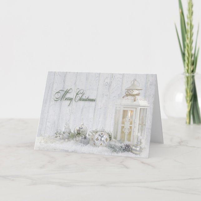 Cartes Pour Fêtes Annuelles Lanterne de Noël (Devant)